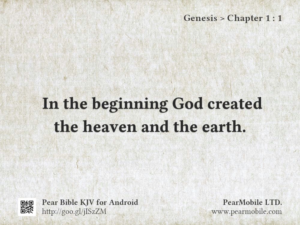 Genesis, Chapter 1:1